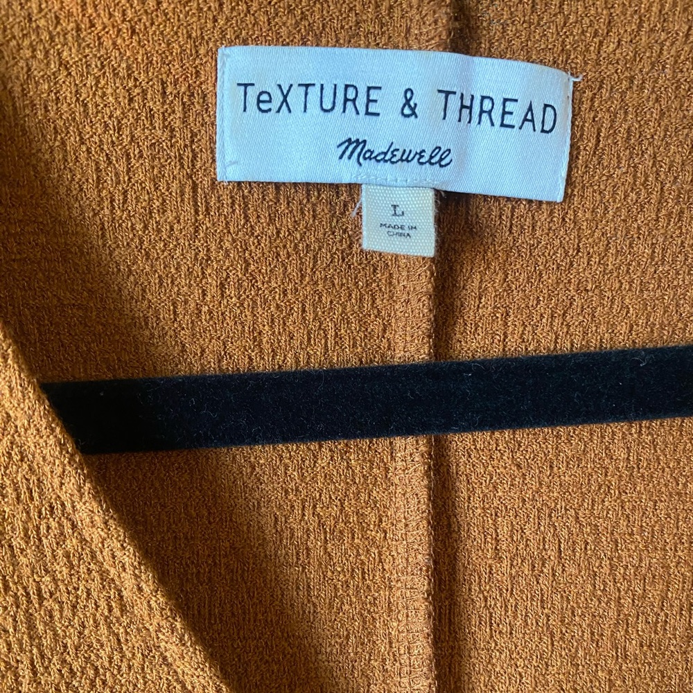 Madwell texture and thread burnt orange/brown wrap mini dress - Picture 2 of 4